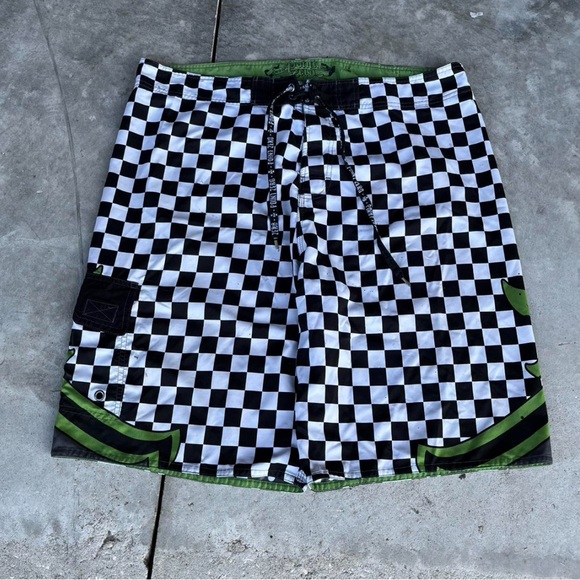 Point Zero Y2K Vintage Graphic Cargo Board Shorts Baggy Fit Men’s XXL 11’ - Picture 3 of 8